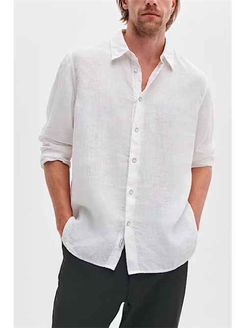 Finch Linen Shirt RAG & BONE | RV6726SSMLNWH